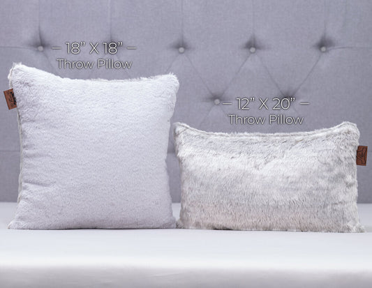 18"x18" Throw Pillow Case ONLY, Lumbar Couch Pillow Cover Limited 2-tone Baby Black Panther Faux Fur Pillowcase 1 PCS, Decorative Luxury Style Cushion Cover for Sofa, Bedroom, Covers, Hidden Zipper