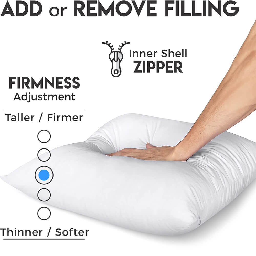 12x20 Throw Pillow - 2 PCS Luxurious Premium Pillow with Reversible Cover Microsuede/Microplush Fabric. Forever Fluffy, Outstanding Beauty & Support. Soft & Beyond Comfortable