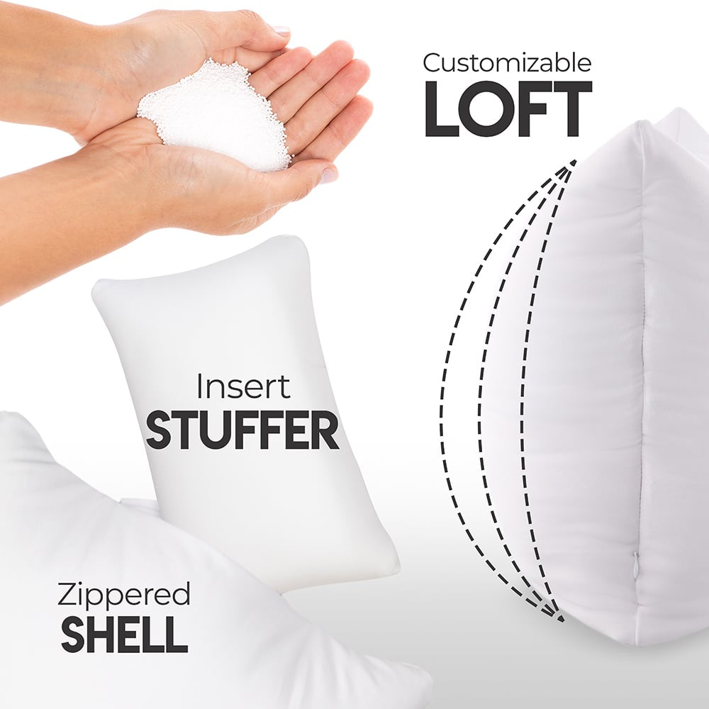 12x20 Throw Pillow - 2 PCS Luxurious Premium Pillow with Reversible Cover Microsuede/Microplush Fabric. Forever Fluffy, Outstanding Beauty & Support. Soft & Beyond Comfortable