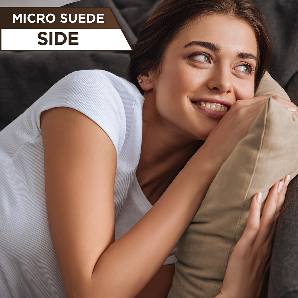 12x20 Throw Pillow - 2 PCS Luxurious Premium Pillow with Reversible Cover Microsuede/Microplush Fabric. Forever Fluffy, Outstanding Beauty & Support. Soft & Beyond Comfortable