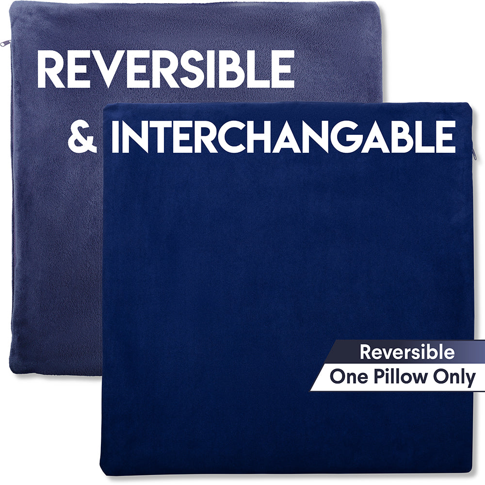 16x16 Throw Pillow - 2 PCS / 4 Sided Luxurious Premium Pillow with Reversible Cover Microsuede/Microplush Fabric. Forever Fluffy, Outstanding Beauty & Support. Soft & Beyond Comfortable