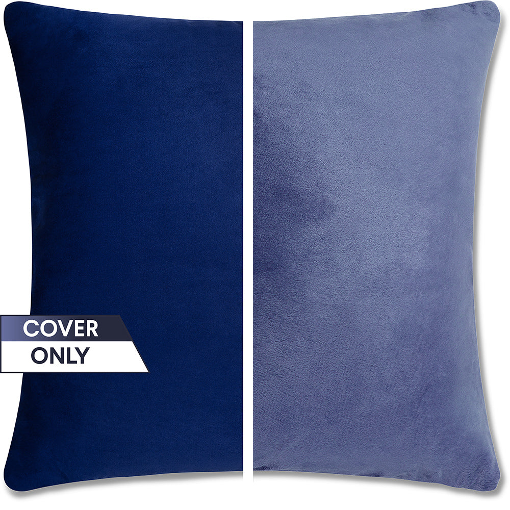 16x16 Throw Pillow - 2 PCS / 4 Sided Luxurious Premium Pillow with Reversible Cover Microsuede/Microplush Fabric. Forever Fluffy, Outstanding Beauty & Support. Soft & Beyond Comfortable