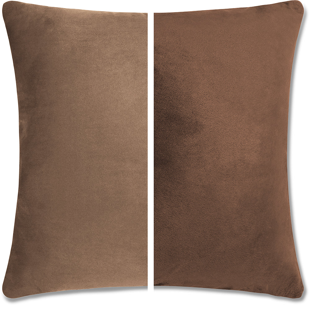 16x16 Throw Pillow - 2 PCS / 4 Sided Luxurious Premium Pillow with Reversible Cover Microsuede/Microplush Fabric. Forever Fluffy, Outstanding Beauty & Support. Soft & Beyond Comfortable