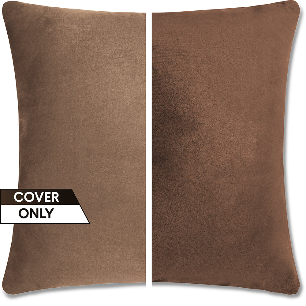 16x16 Throw Pillow - 2 PCS / 4 Sided Luxurious Premium Pillow with Reversible Cover Microsuede/Microplush Fabric. Forever Fluffy, Outstanding Beauty & Support. Soft & Beyond Comfortable