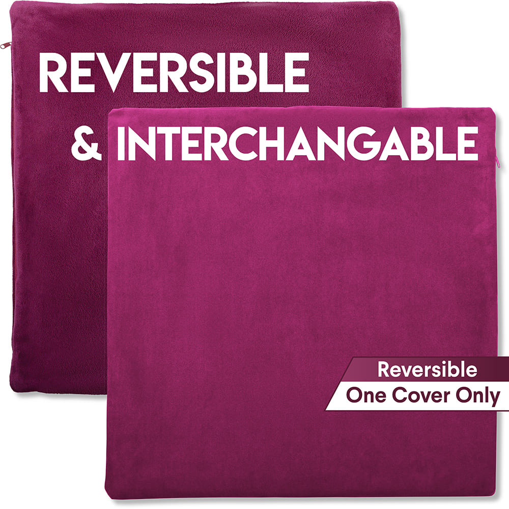 16x16 Throw Pillow - 2 PCS / 4 Sided Luxurious Premium Pillow with Reversible Cover Microsuede/Microplush Fabric. Forever Fluffy, Outstanding Beauty & Support. Soft & Beyond Comfortable