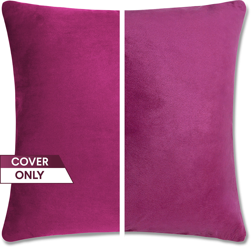 16x16 Throw Pillow - 2 PCS / 4 Sided Luxurious Premium Pillow with Reversible Cover Microsuede/Microplush Fabric. Forever Fluffy, Outstanding Beauty & Support. Soft & Beyond Comfortable