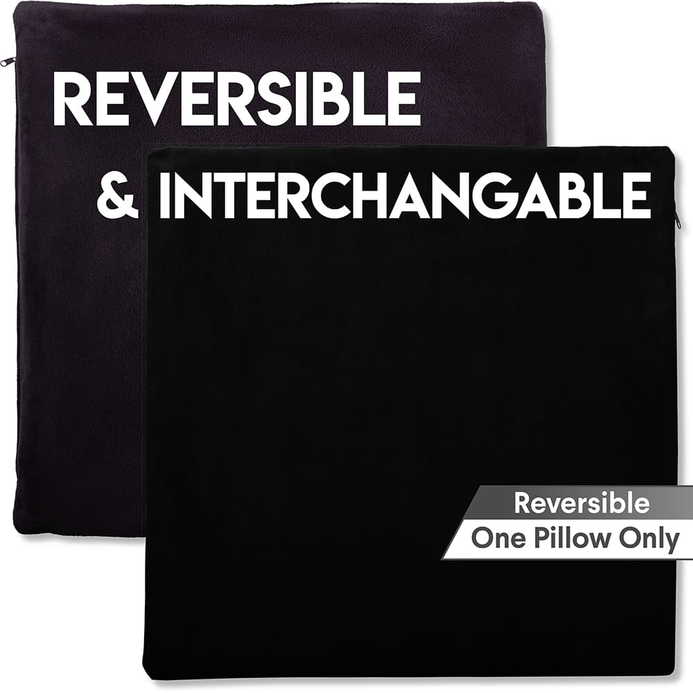 16x16 Throw Pillow - 2 PCS / 4 Sided Luxurious Premium Pillow with Reversible Cover Microsuede/Microplush Fabric. Forever Fluffy, Outstanding Beauty & Support. Soft & Beyond Comfortable