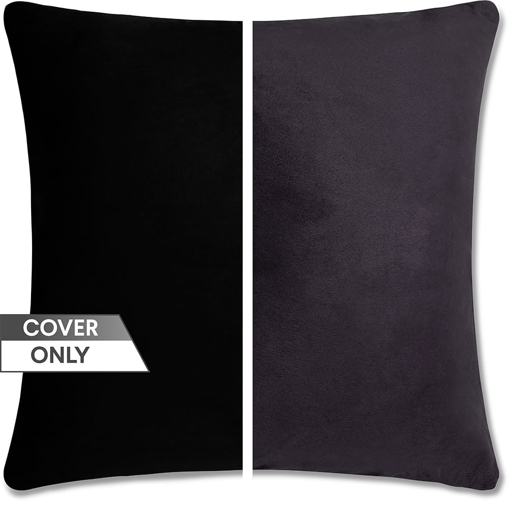 16x16 Throw Pillow - 2 PCS / 4 Sided Luxurious Premium Pillow with Reversible Cover Microsuede/Microplush Fabric. Forever Fluffy, Outstanding Beauty & Support. Soft & Beyond Comfortable