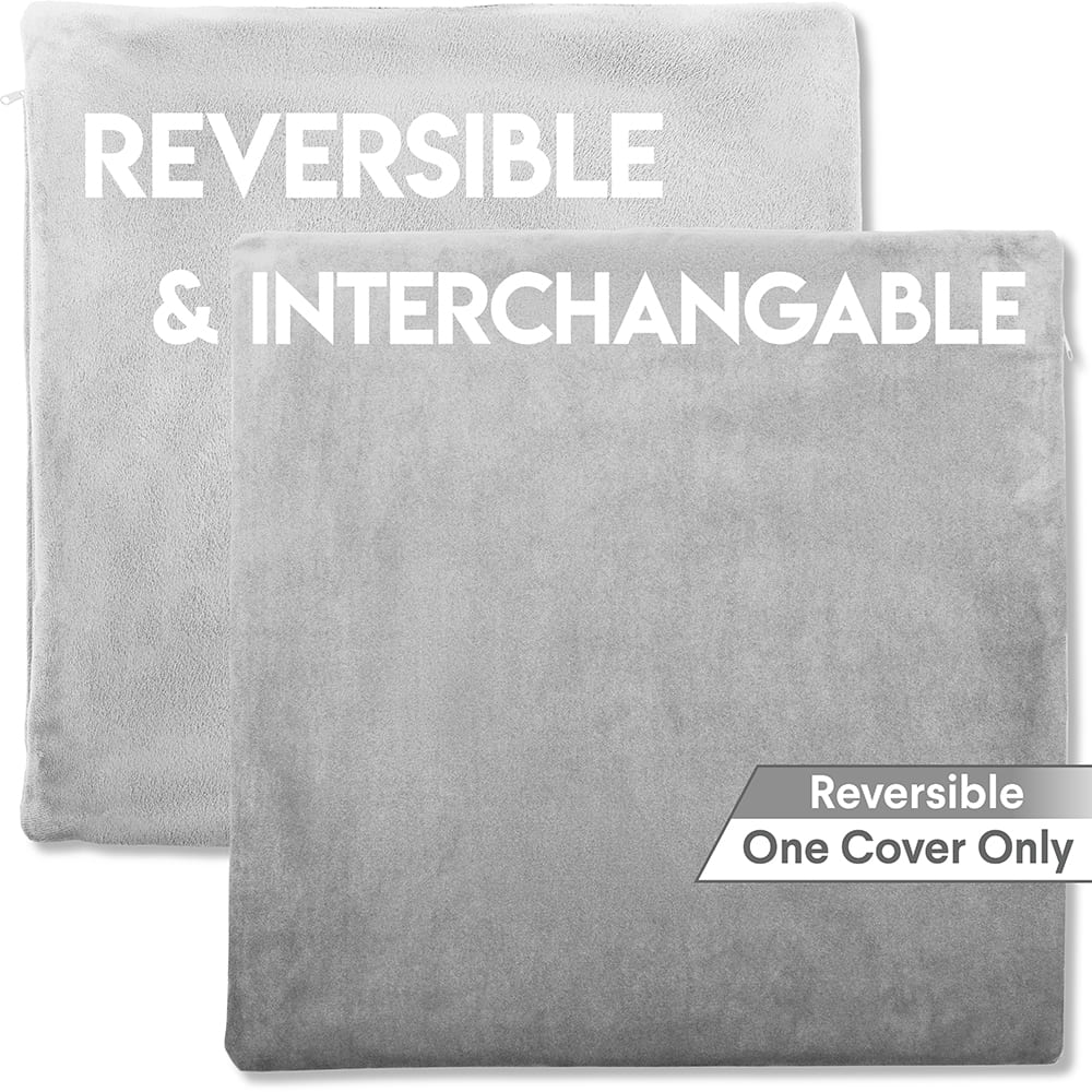 16x16 Throw Pillow - 2 PCS / 4 Sided Luxurious Premium Pillow with Reversible Cover Microsuede/Microplush Fabric. Forever Fluffy, Outstanding Beauty & Support. Soft & Beyond Comfortable